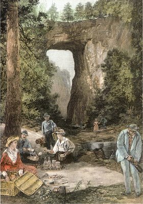 Natural Bridge Virginia by W P Snyder from Harper's Weekly September 8, 1888